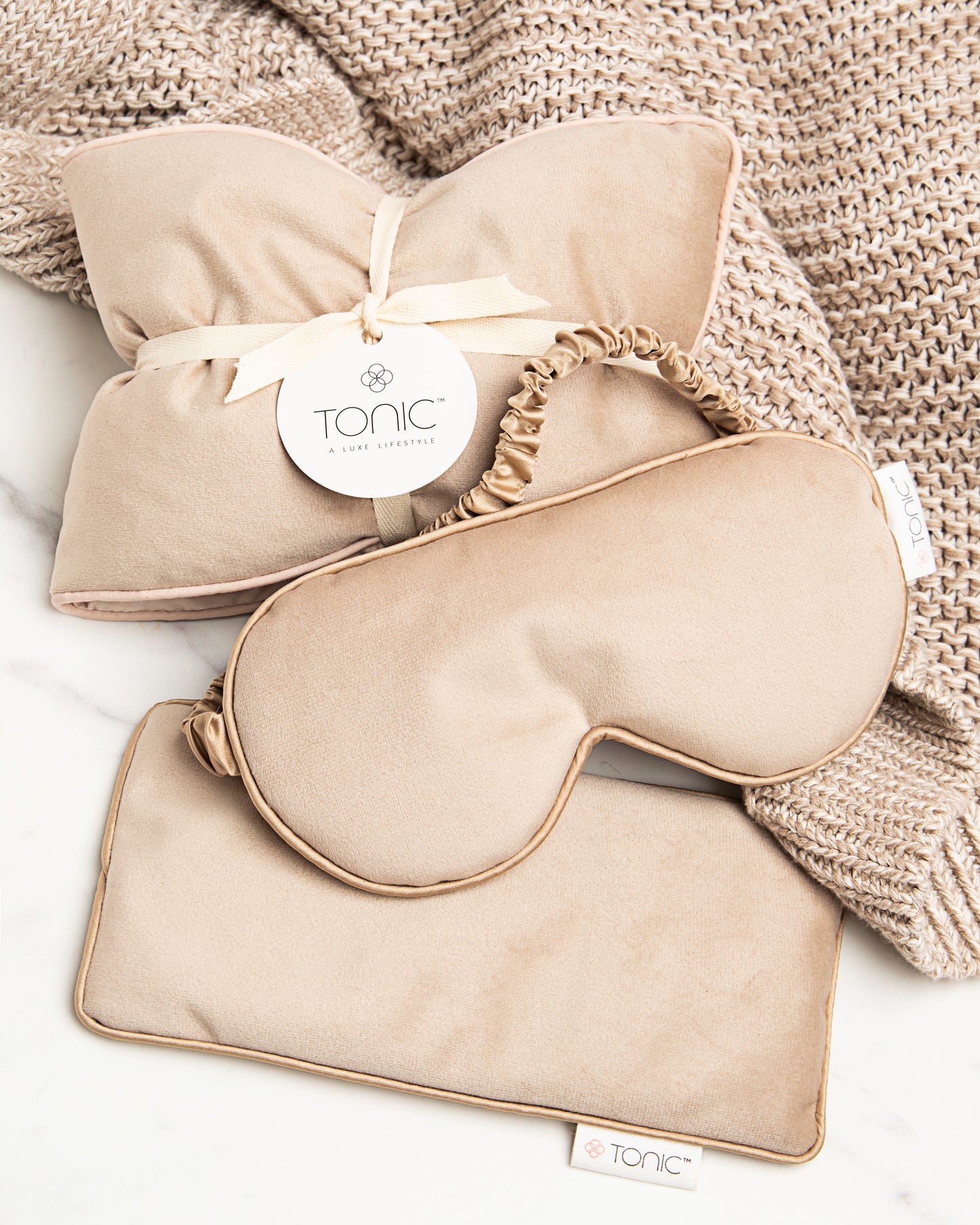 Eye Mask - Luxe Velvet in Latte