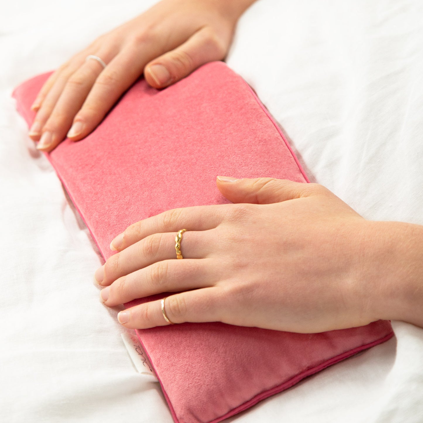 Luxe Velvet Heat Pillow Coral