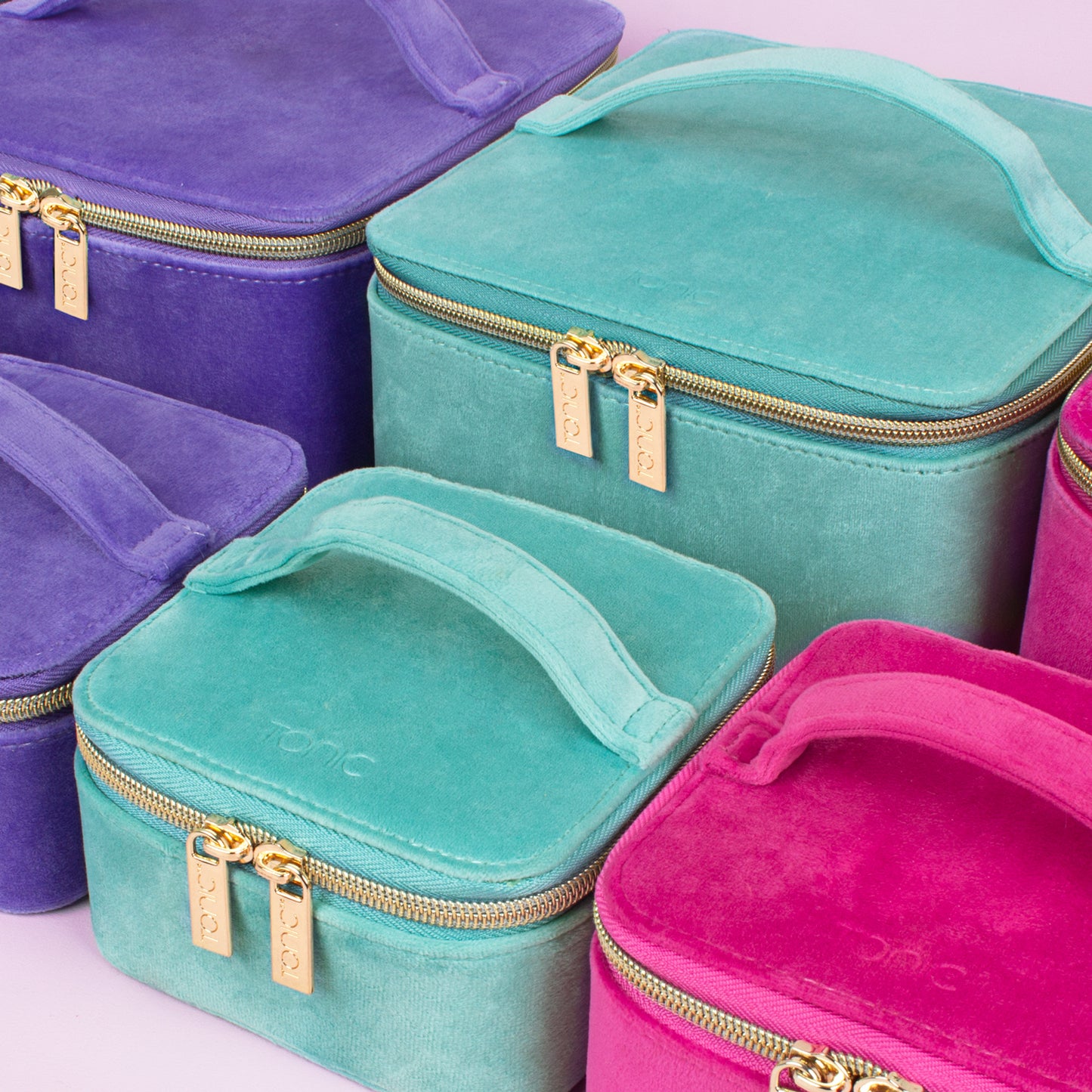 Luxe Velvet Large Jewellery Cube Seafoam