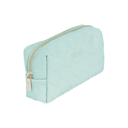 Woven Beauty Bag Small Teal