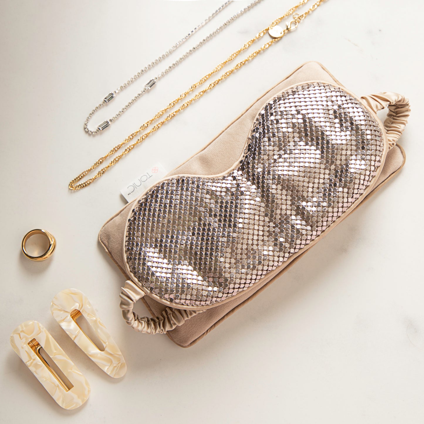 Holiday Glow in Champagne - Eye Mask