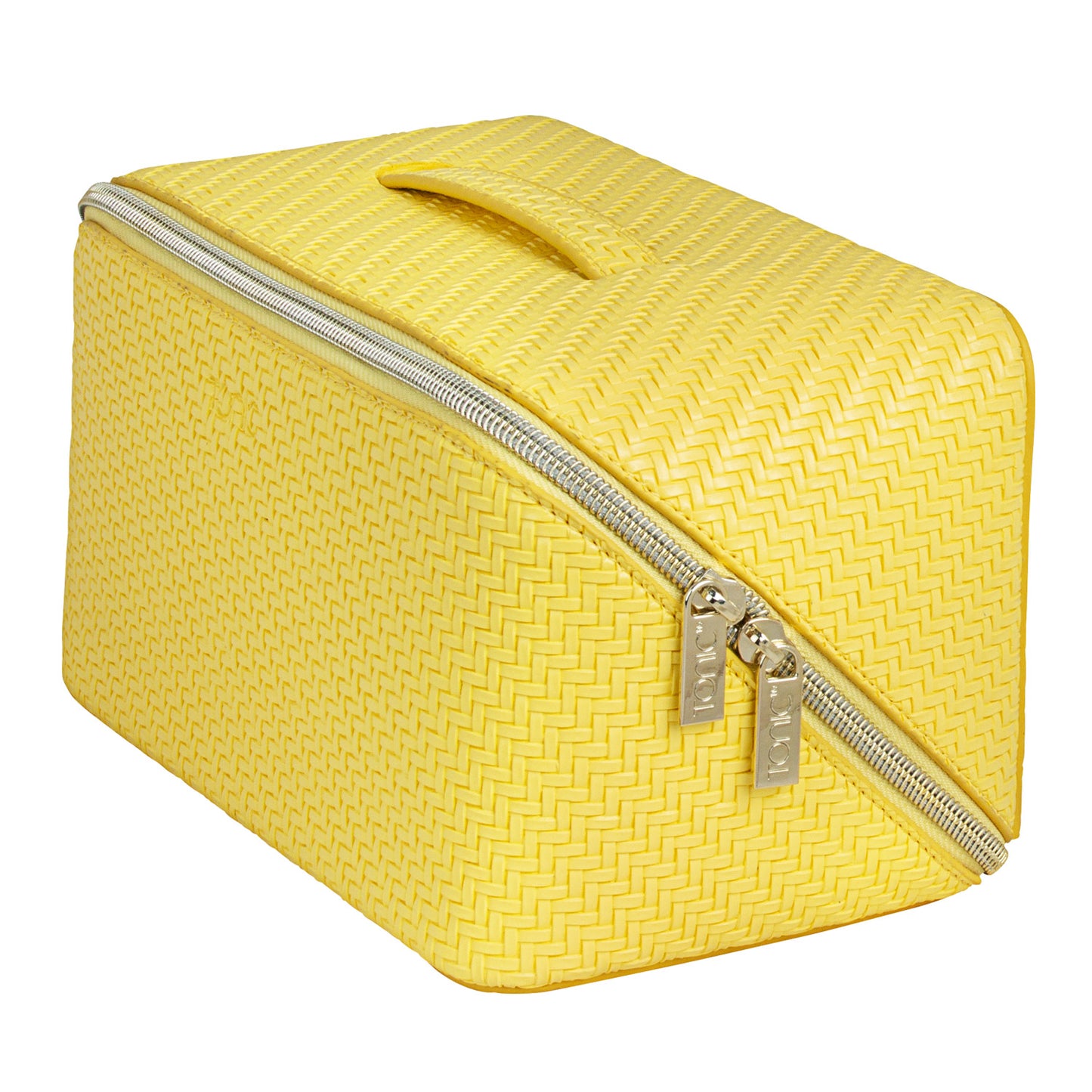 Herringbone Beauty Bag Large Lemon