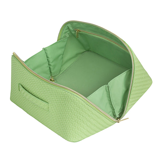 Herringbone Beauty Bag Large Pistachio