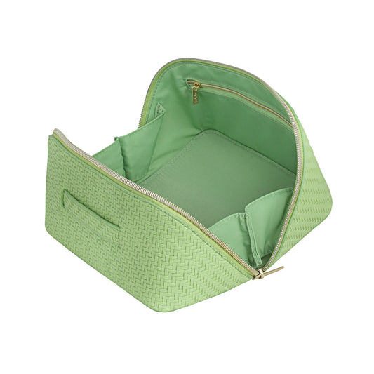Herringbone Beauty Bag Medium Pistachio
