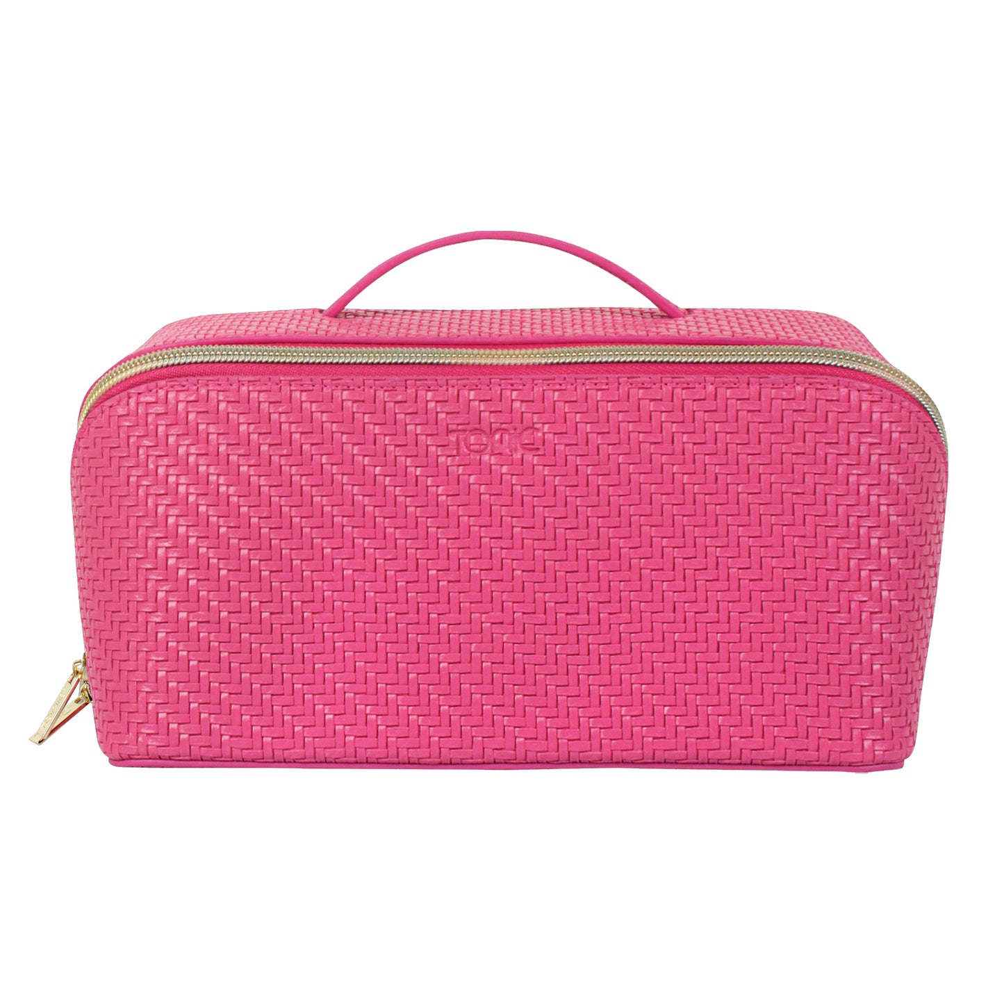 Herringbone Beauty Bag Large Raspberry