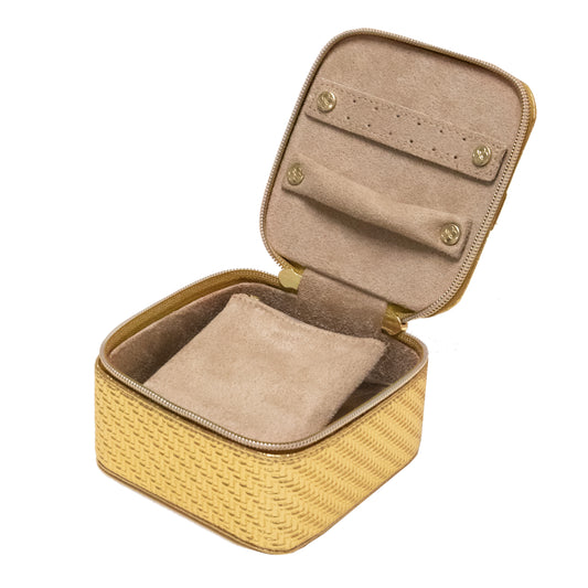 Herringbone Jewellery Cube Gold