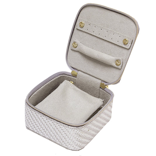 Herringbone Jewellery Cube Silver