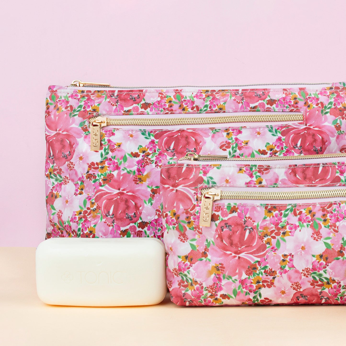 Small Cosmetic Bag Flourish Pinks