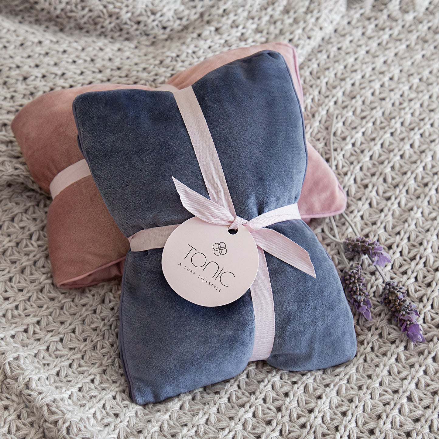 Luxe Velvet Heat Pillow Storm