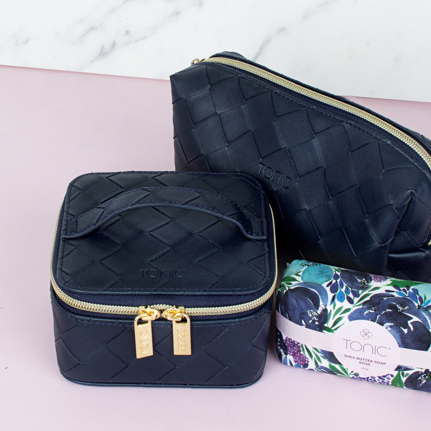 Woven Jewellery Cube Navy