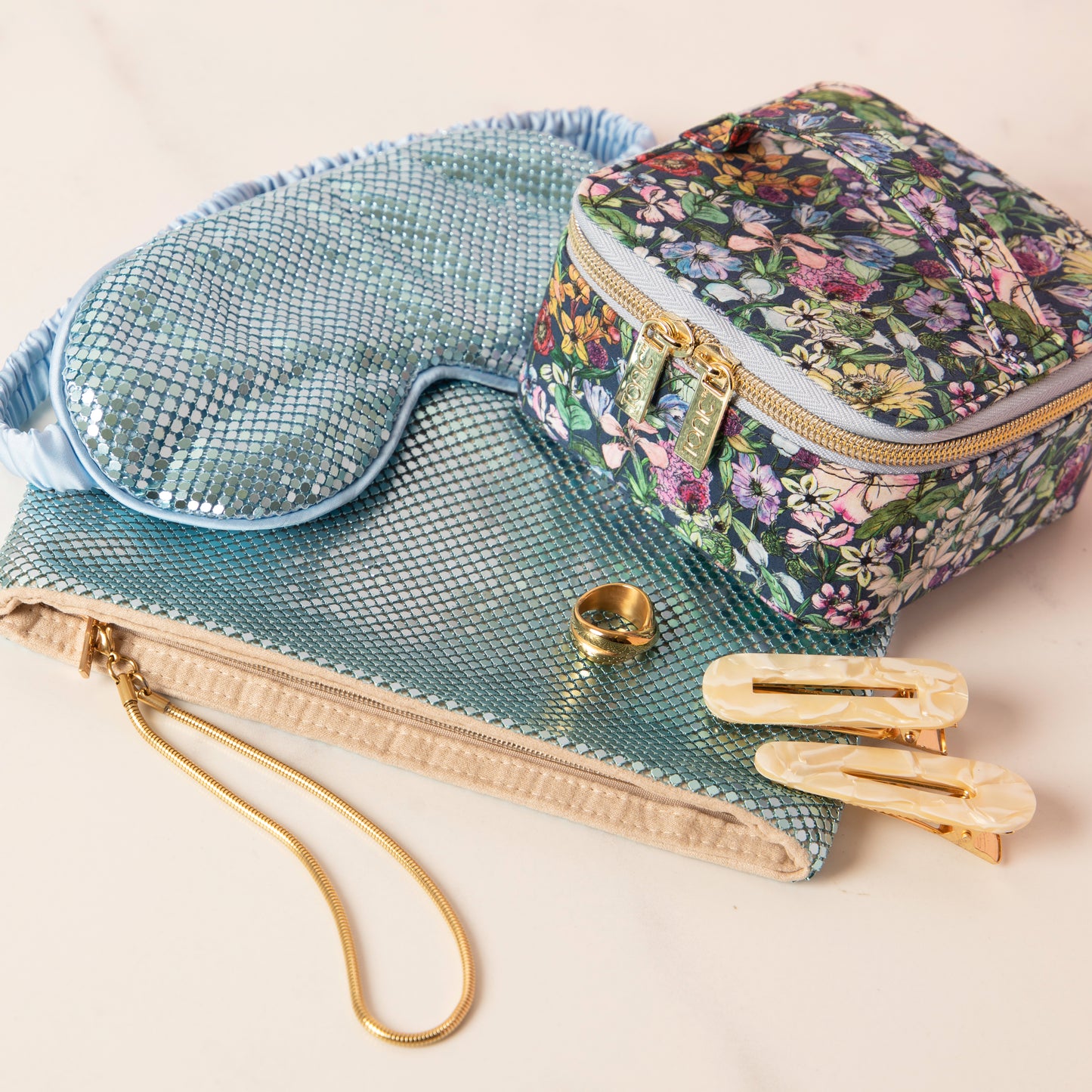 Holiday Glow in Sapphire - Glam Getaway Pouch