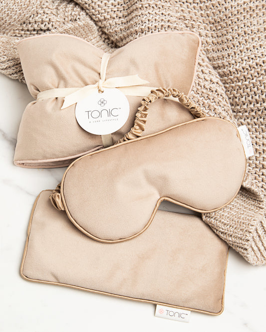 Eye Mask - Luxe Velvet in Latte
