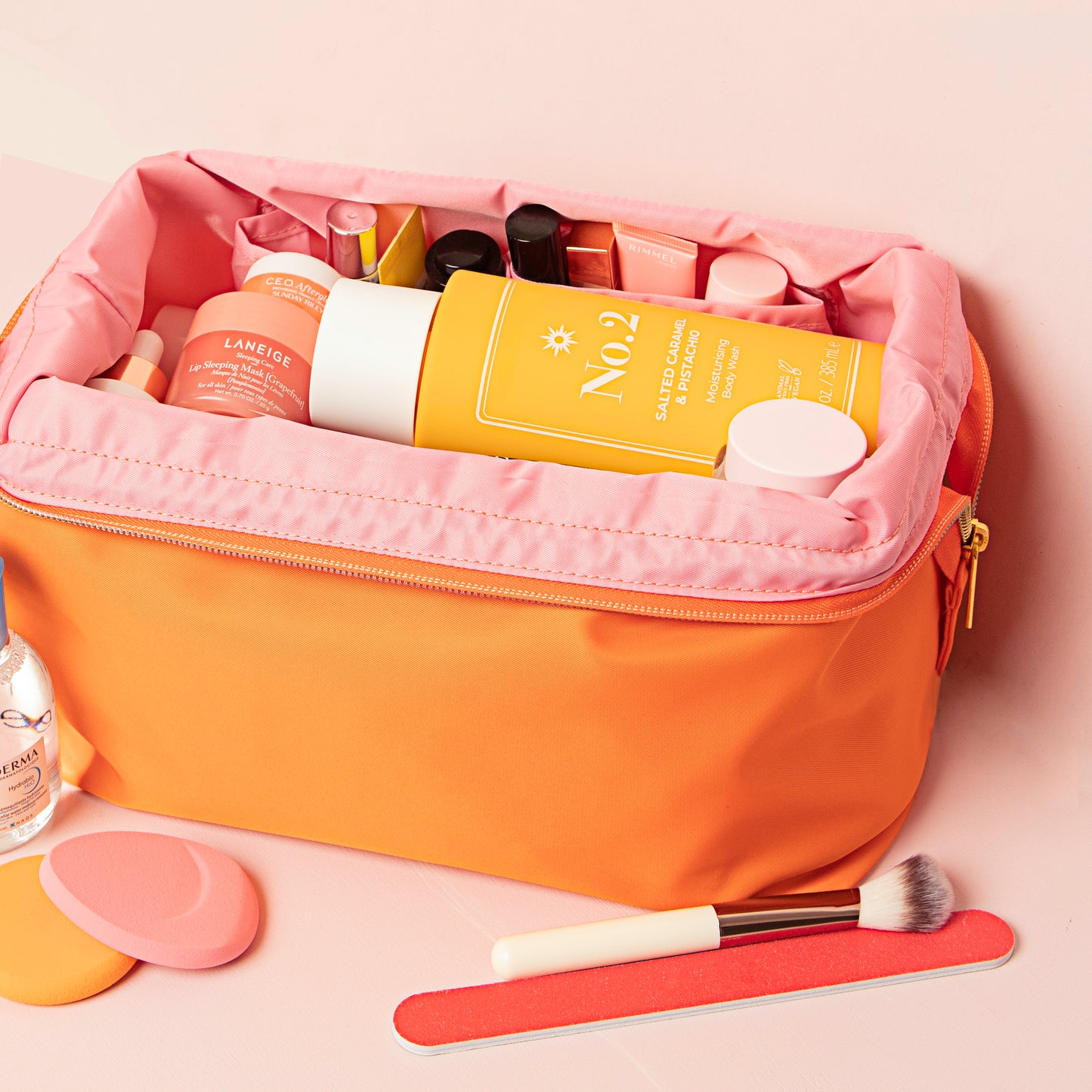 Splash Large Makeup Bag Orange
