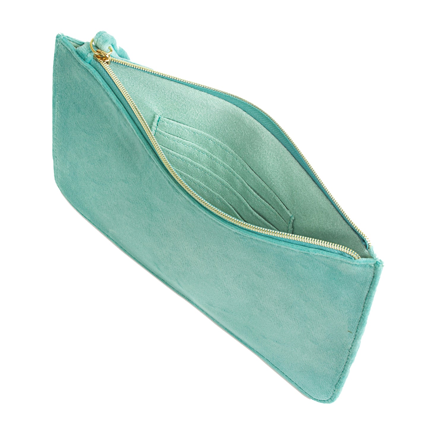 Luxe Velvet Clutch Seafoam