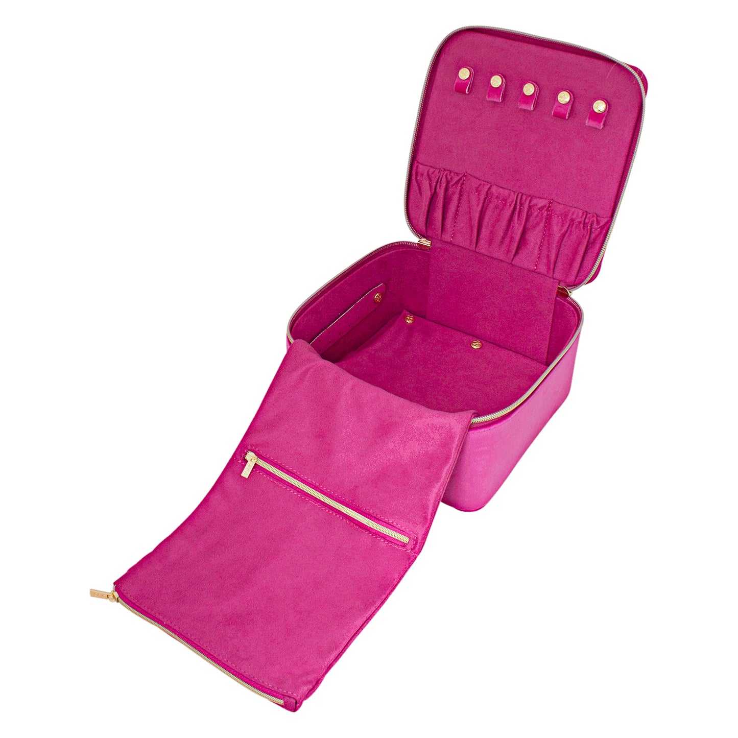 Luxe Velvet Large Jewellery Cube Berry