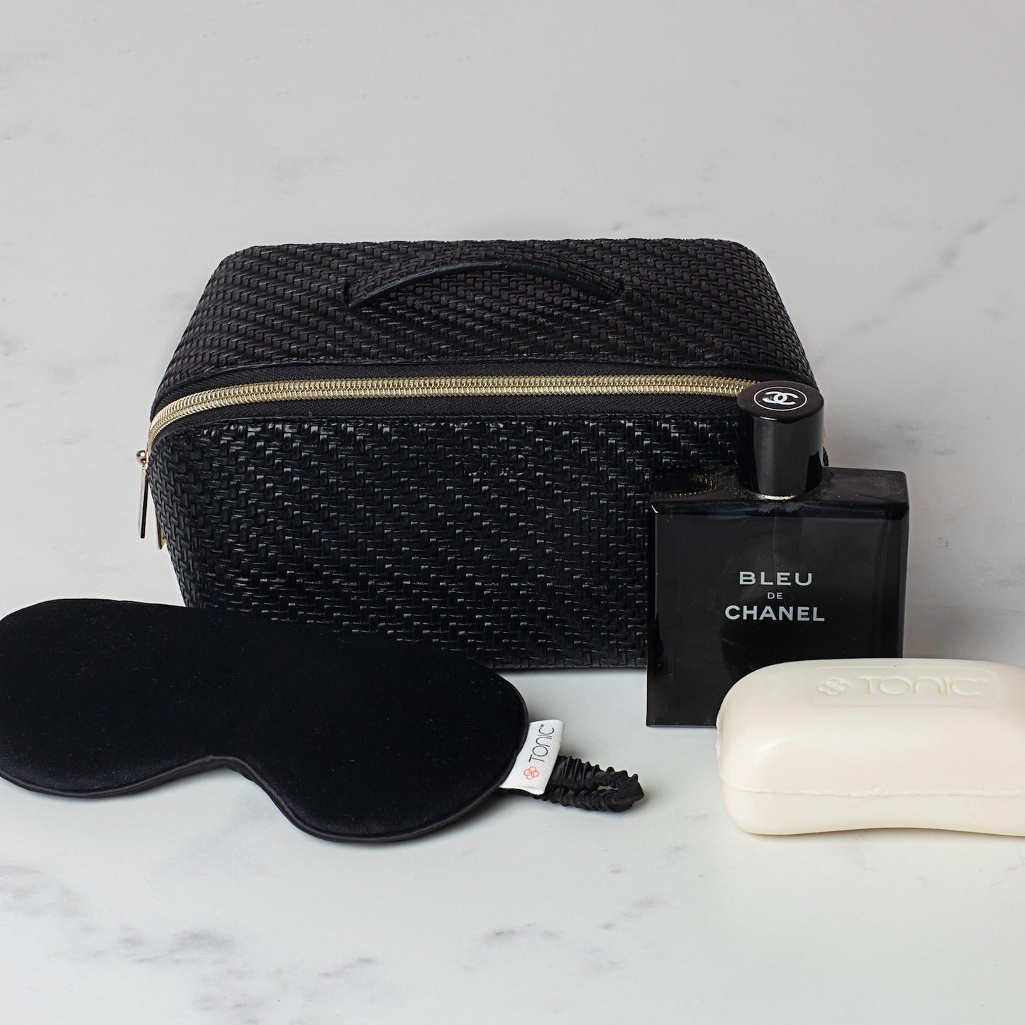 Herringbone Beauty Bag Medium Licorice