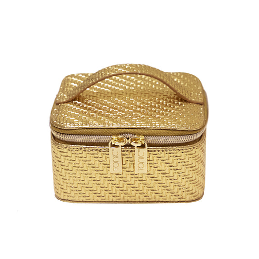 Herringbone Jewellery Cube Gold