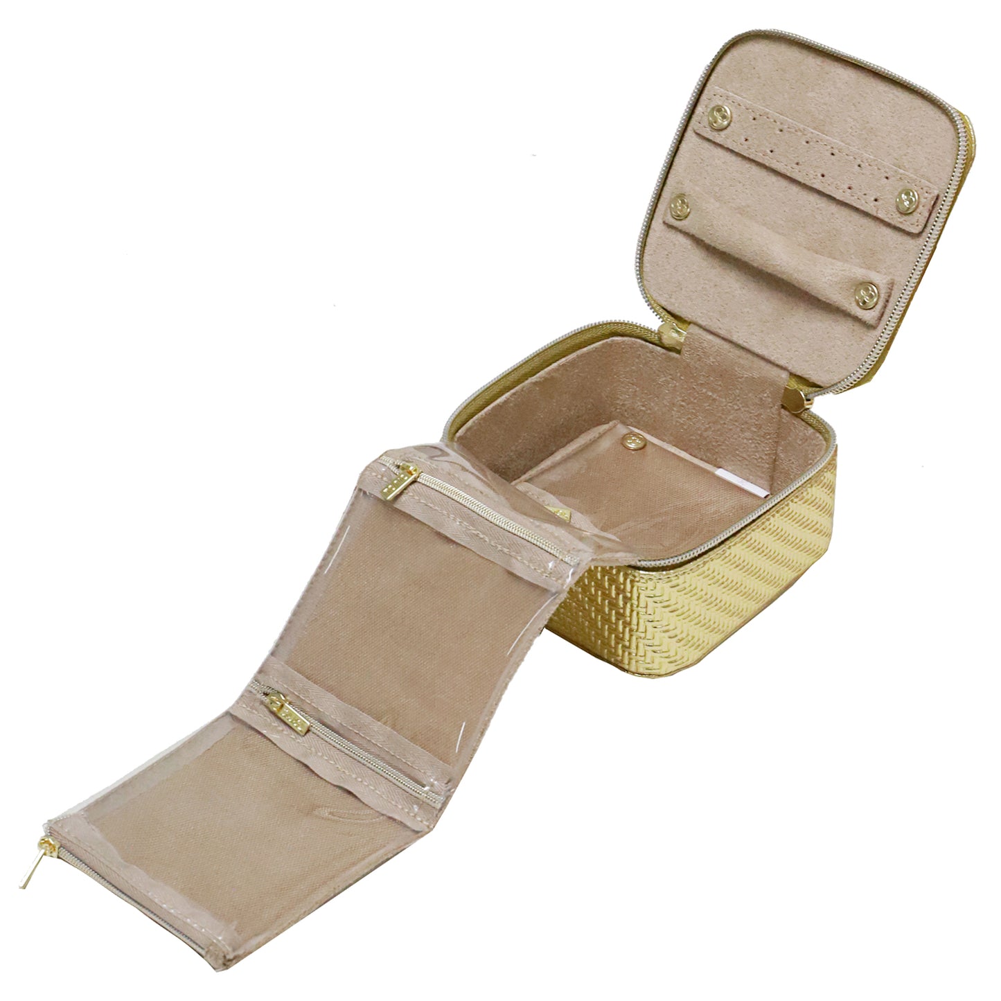 Herringbone Jewellery Cube Gold