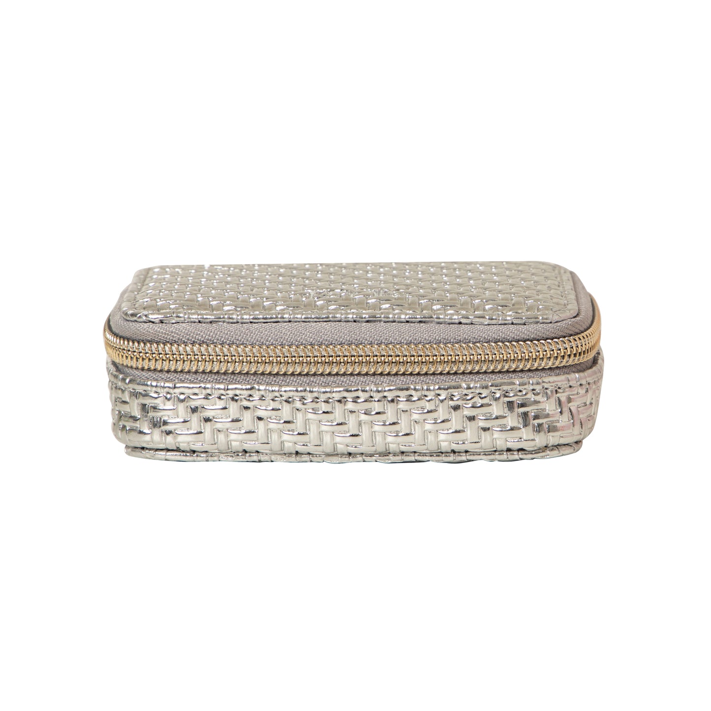 Herringbone Pill Box Silver