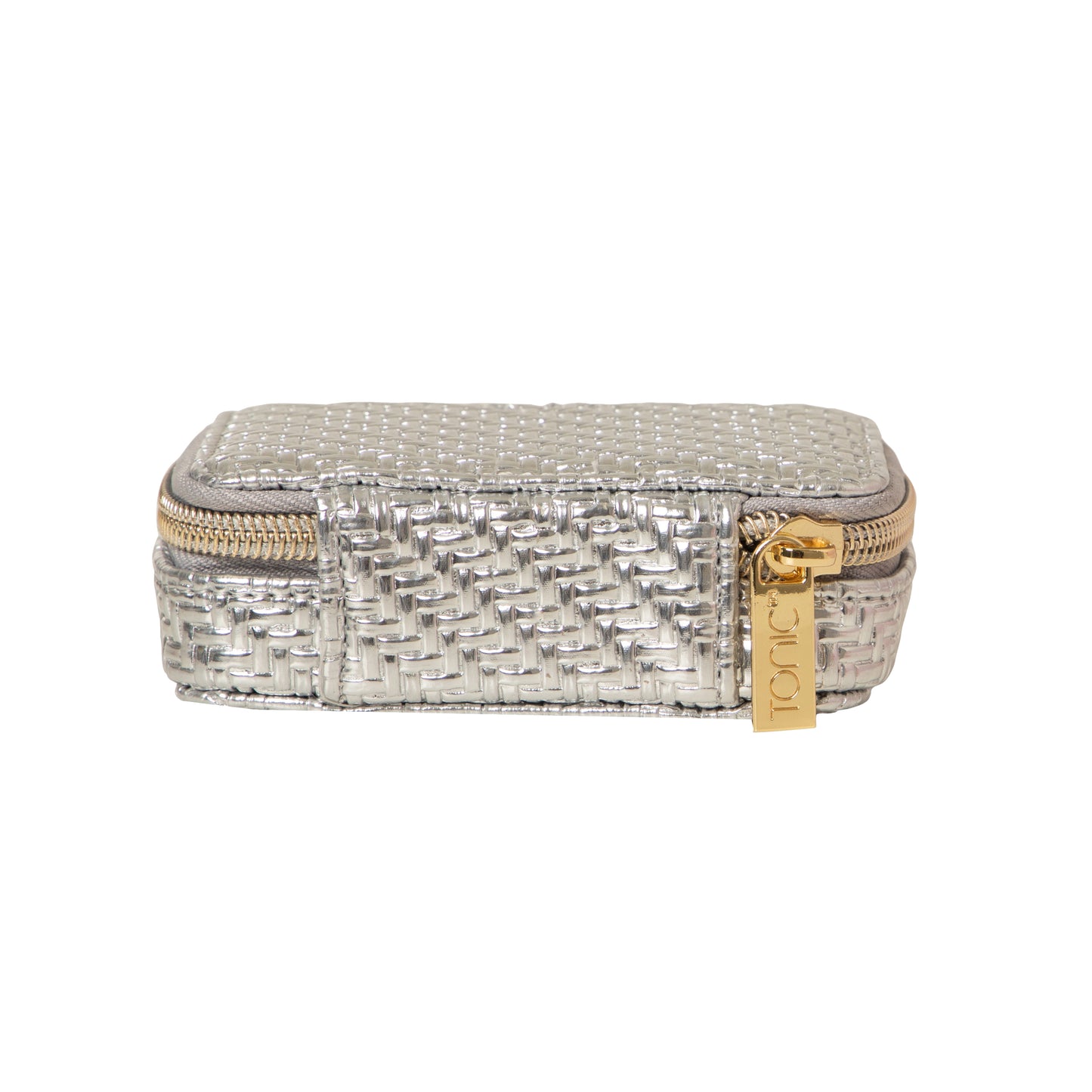 Herringbone Pill Box Silver