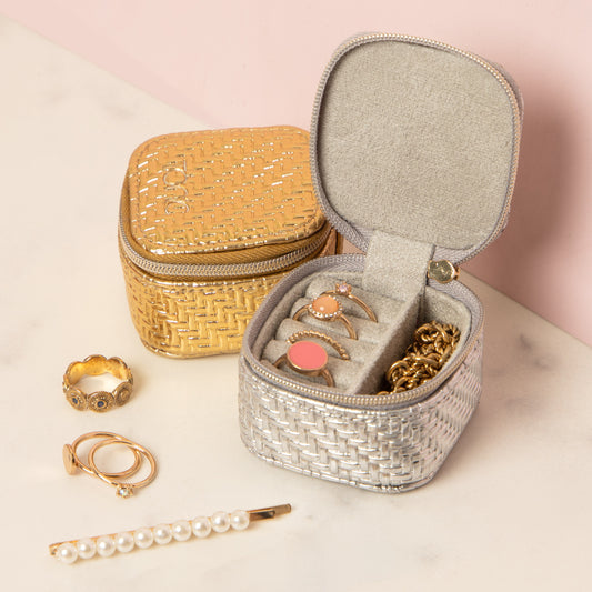 Herringbone Mini Cube Silver