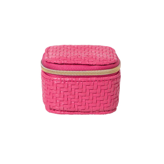 Herringbone Mini Cube Raspberry