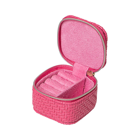 Herringbone Mini Cube Raspberry
