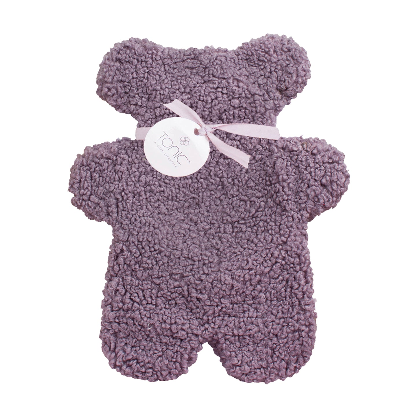 Boucle Bear Hot Water Bottle 1L Wisteria