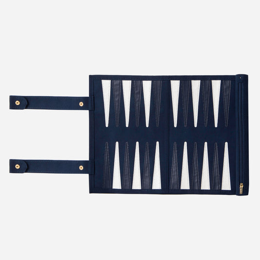 Navy Backgammon Travel Set