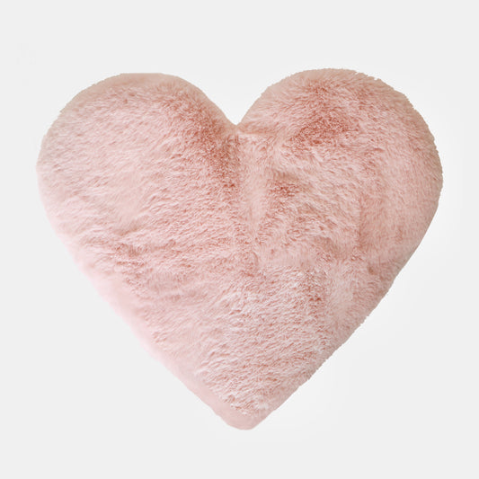 Deluxe Fur in Heart - Heat Pillow Dusty Rose