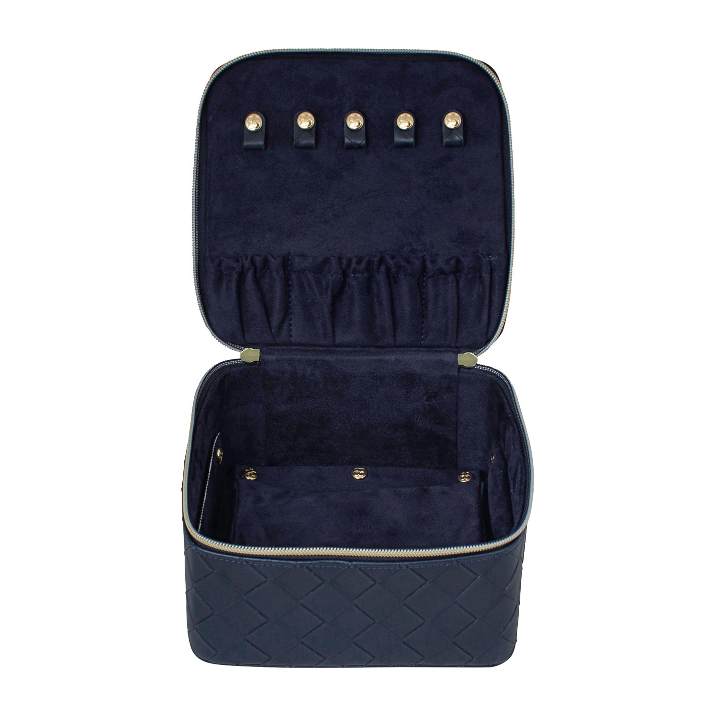 Woven Large Jewellery Cube Navy