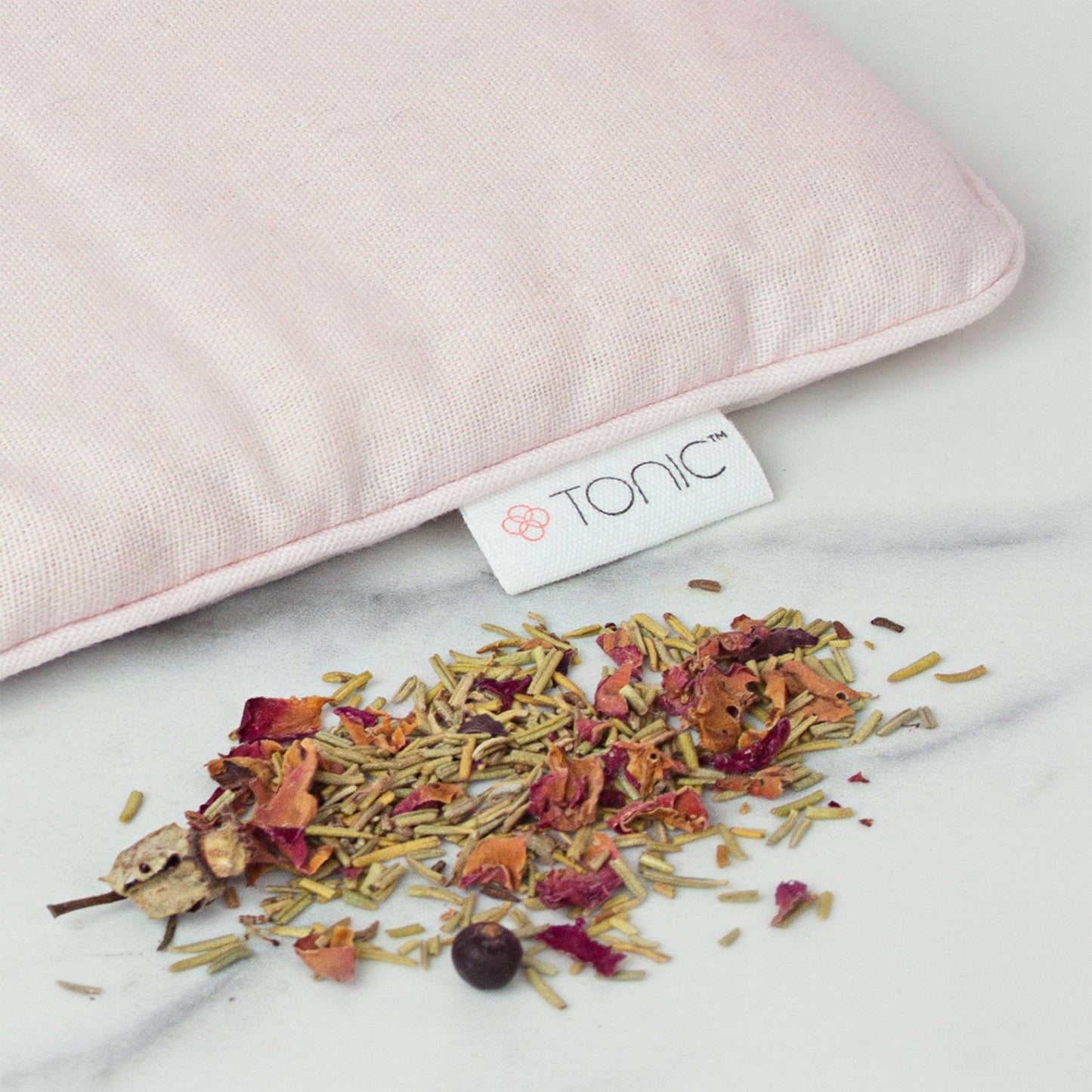 Luxe Linen Heat Pillow Restore Blush