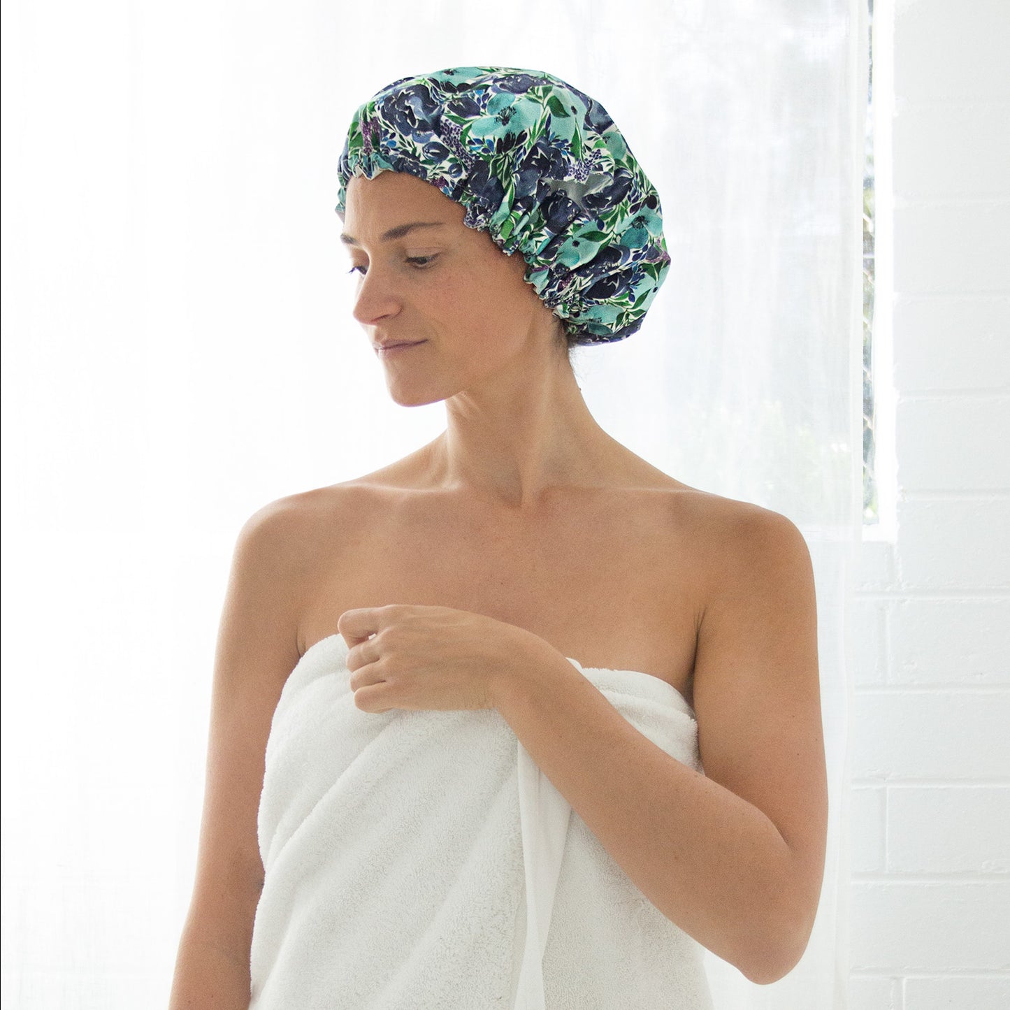 Shower Cap Flourish Blues