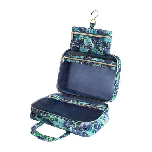 Hanging Cosmetic Bag Flourish Blues